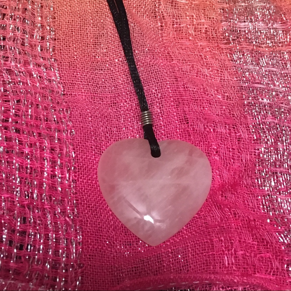 Rose Quartz Heart Necklace